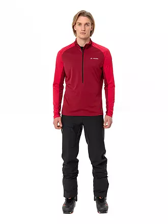 VAUDE | Camiseta funcional con cremallera para hombre Larice Light Shirt II | dunkelrot